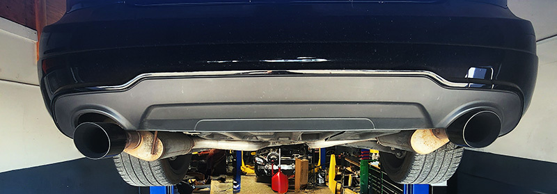 Mercedes C250 W204 dual tips exhaust
